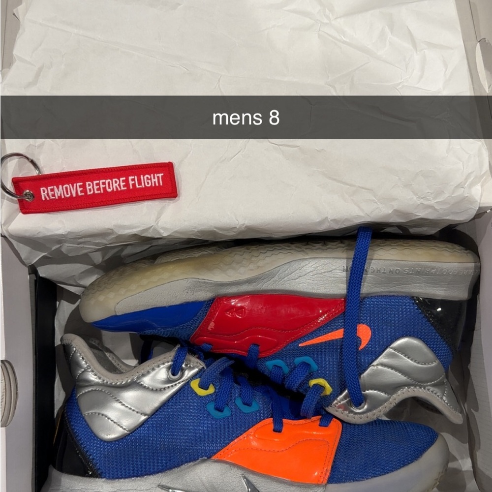 Nike Blue and Orange Athletic Shoes